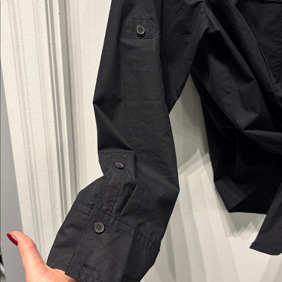 Banana Republic Oversized Utility Shirt,BLACK, SM , TALL, NWT - Picture 10 of 11